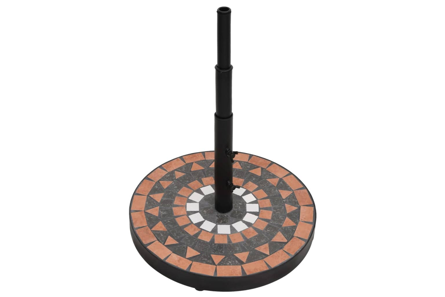 Vidaxl Parasol Base Terracotta And White Round 12 Kg-3