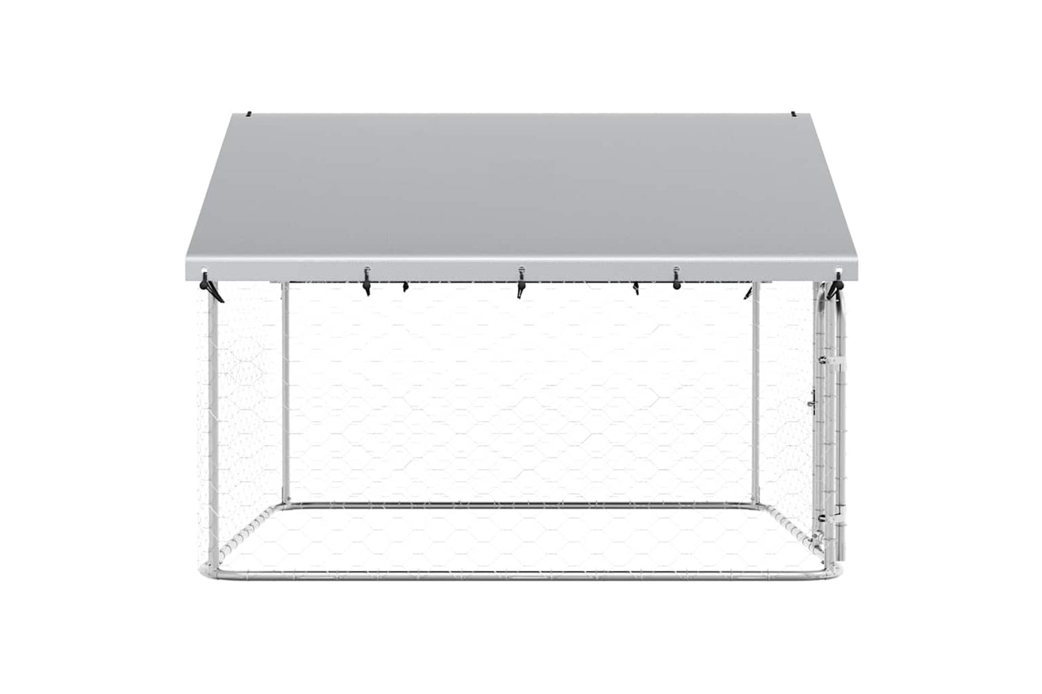 Vidaxl Outdoor Dog Kennel With Roof 200x200x150 Cm-7
