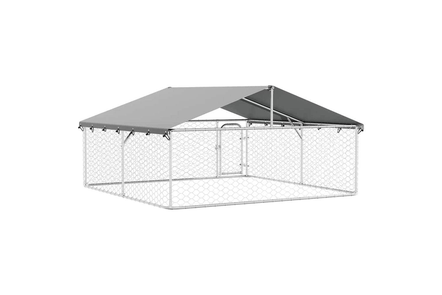 Vidaxl Outdoor Dog Kennel With Roof 300x300x150 Cm-8