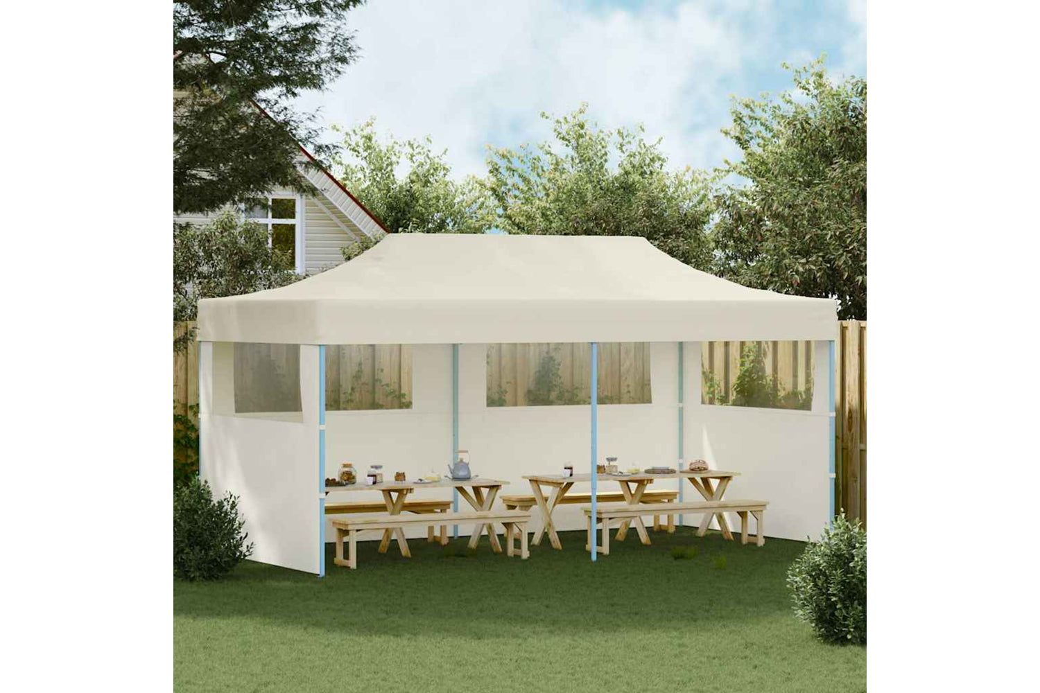 Vidaxl Cream Foldable Pop-up Party Tent 3 X 6 M-2