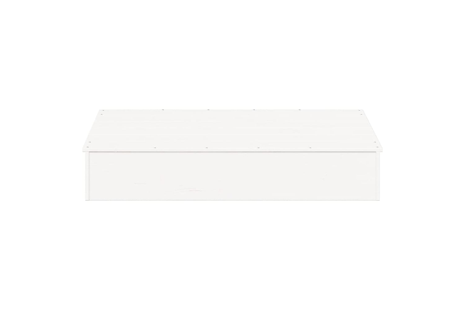 vidaXL 832607 Sandpit With Cover White 111x111x19.5cm Solid Wood Pine-3