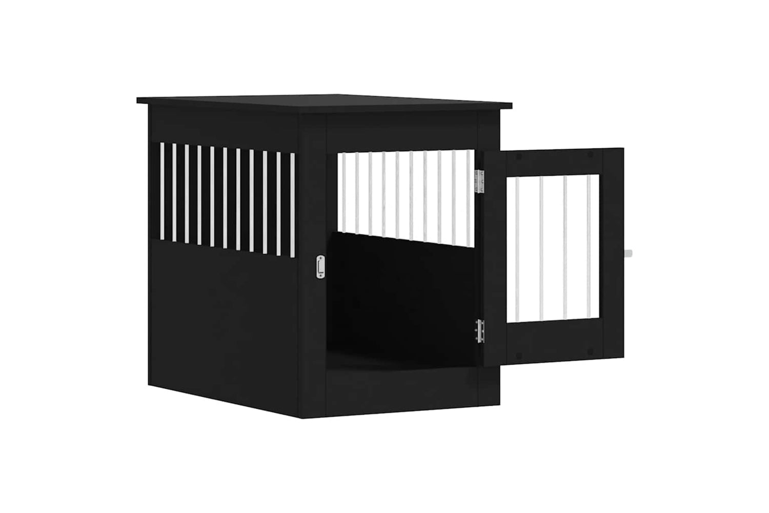 vidaXL 838324 Dog Crate Furniture Black 55x80x68cm Engineered Wood-5