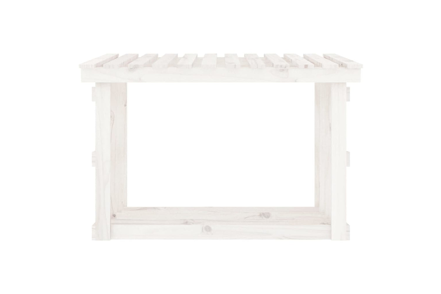 vidaXL 822433 Firewood Rack White 108x64.5x77cm Solid Wood Pine-4