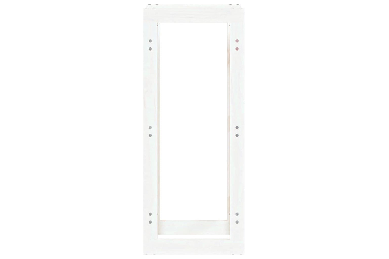 vidaXL 822408 Firewood Rack White 41x25x100cm Solid Wood Pine-4