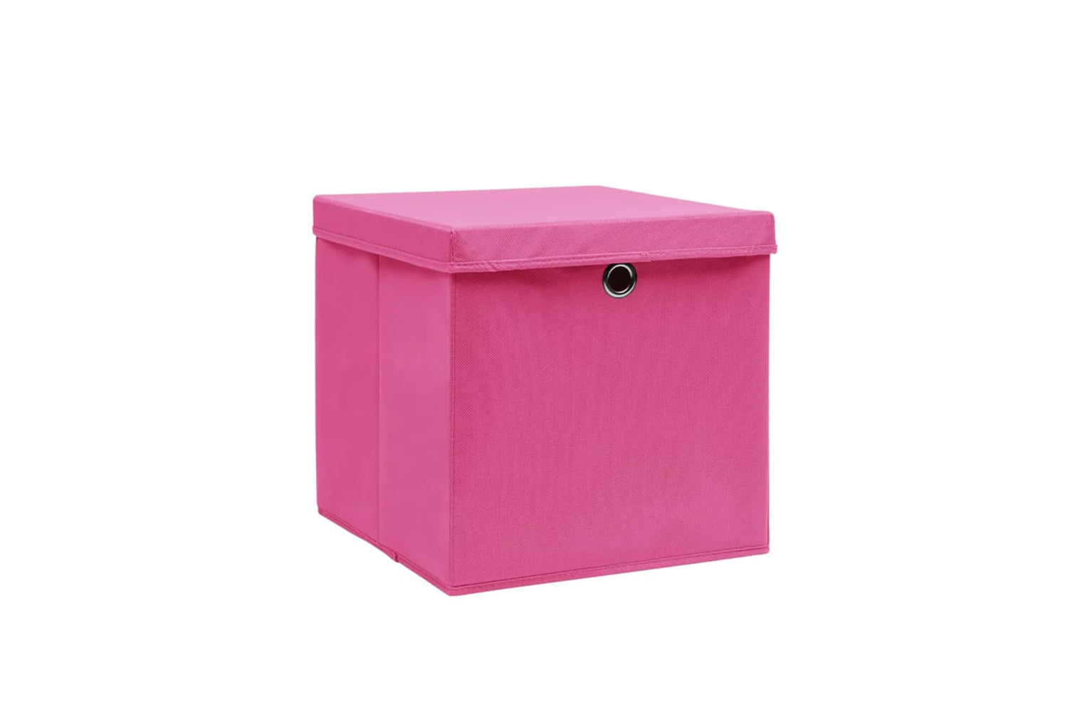 vidaXL 325206 Storage Boxes With Covers 10 Pcs 28x28x28cm Pink-2