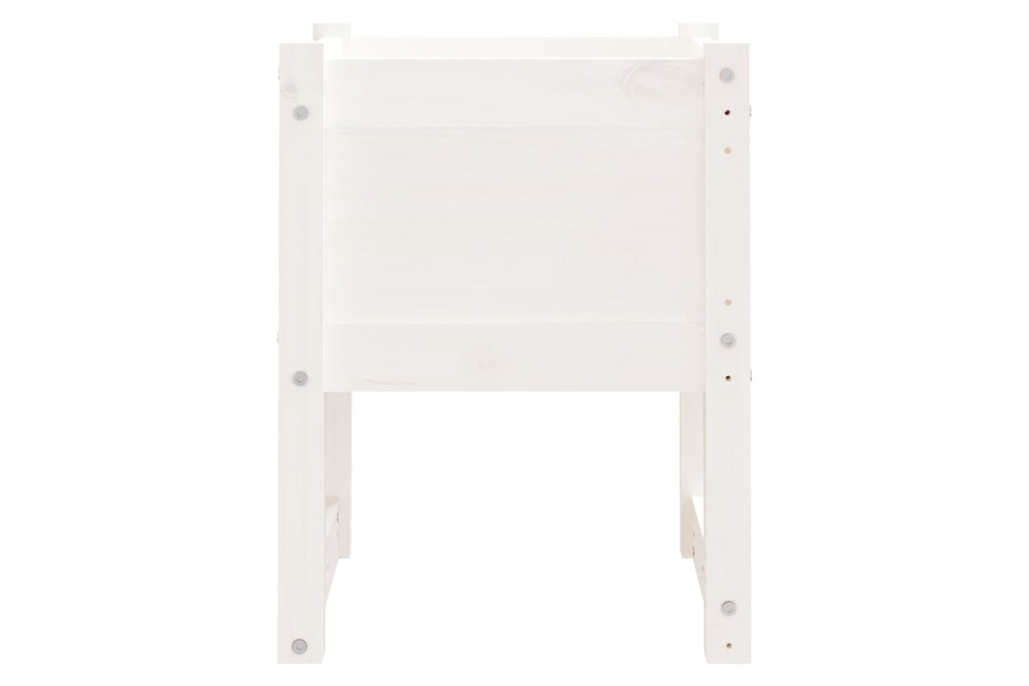 vidaXL 822110 Planters 2 Pcs White 40x40x52.5cm Solid Wood Pine-4