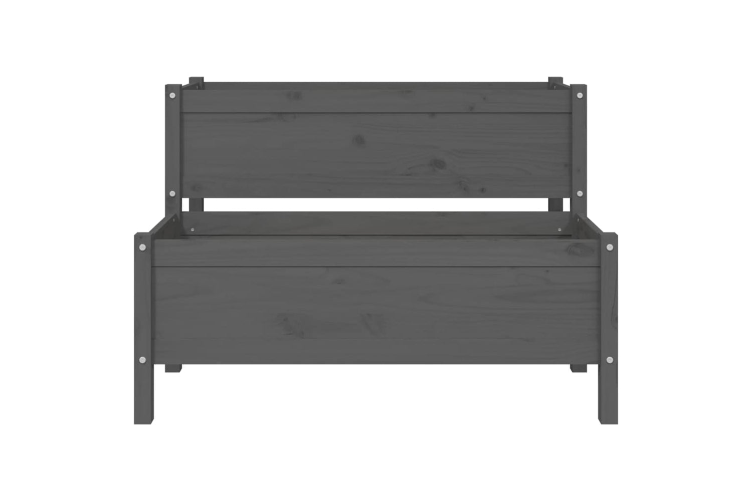vidaXL 822264 Planter Grey 110x84x75cm Solid Wood Pine-4