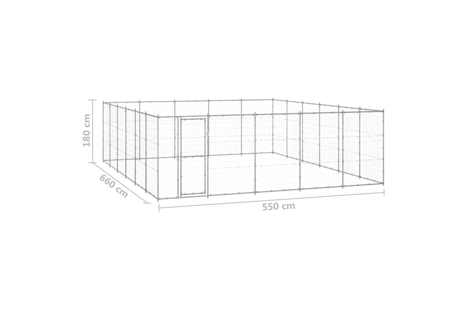 Vidaxl 3082329 Outdoor Dog Kennel Galvanised Steel 36.3 M2-6