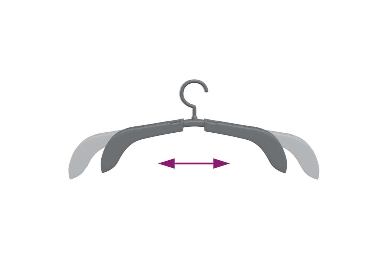 Vidaxl 3102981 Extendable Clothes Hangers 10 Pcs Grey-6