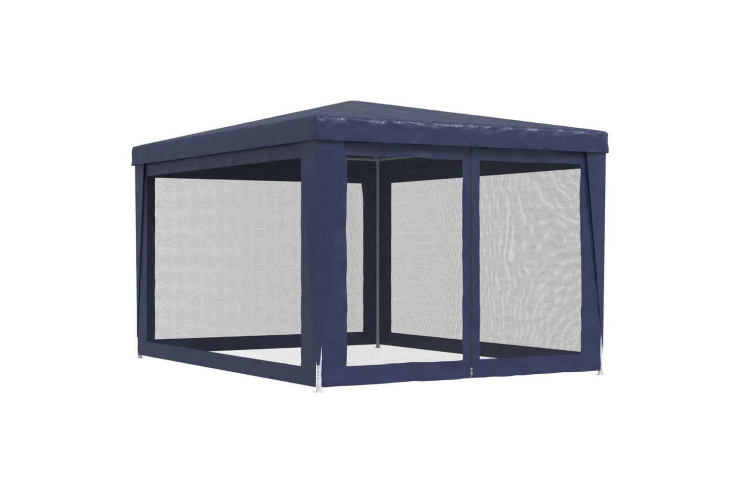 Vidaxl 319232 Party Tent With 4 Mesh Sidewalls Blue 3x4 M Hdpe-4