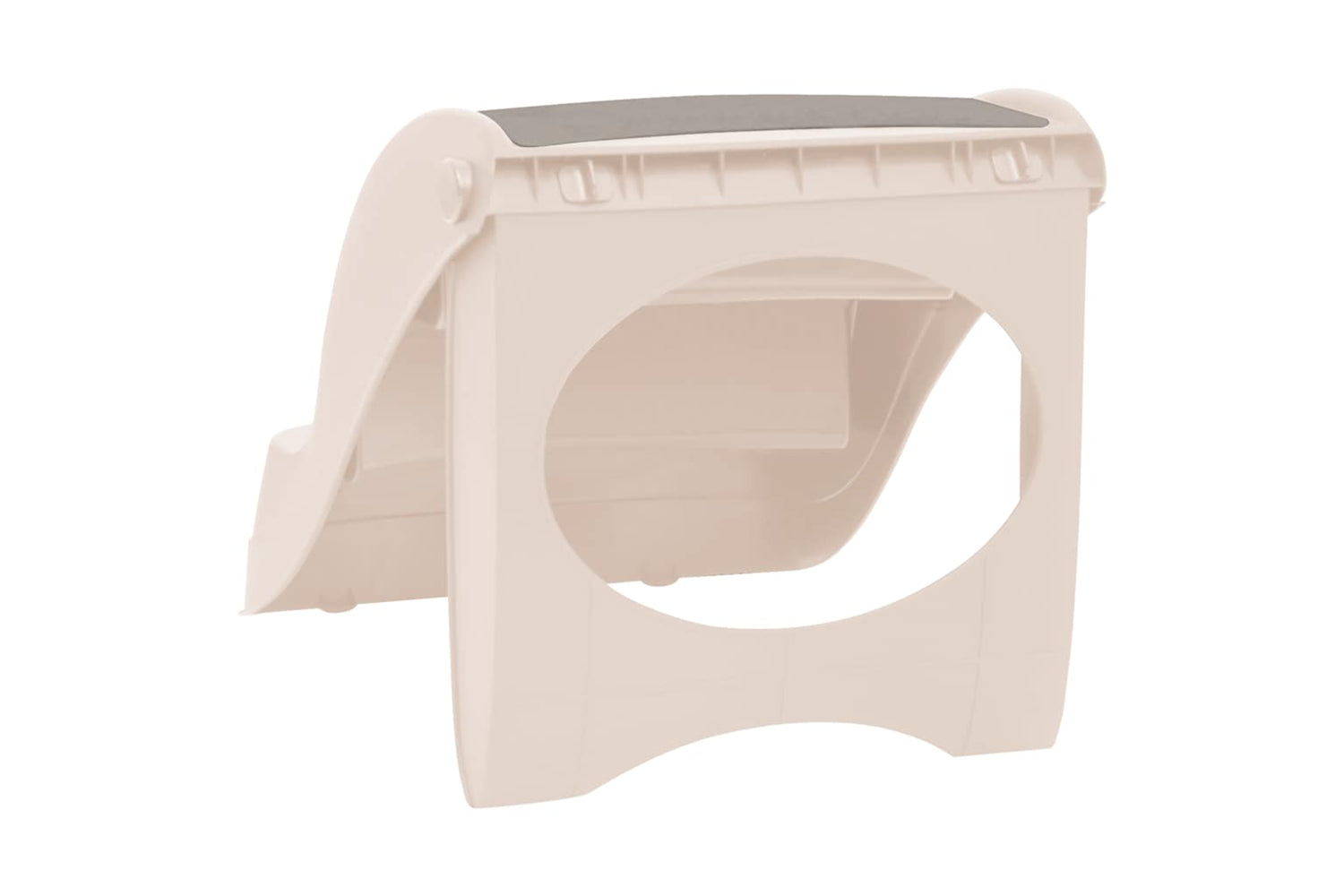 vidaXL 152233 Folding 3-step Dog Stairs Cream 50x38x38cm Plastic-4