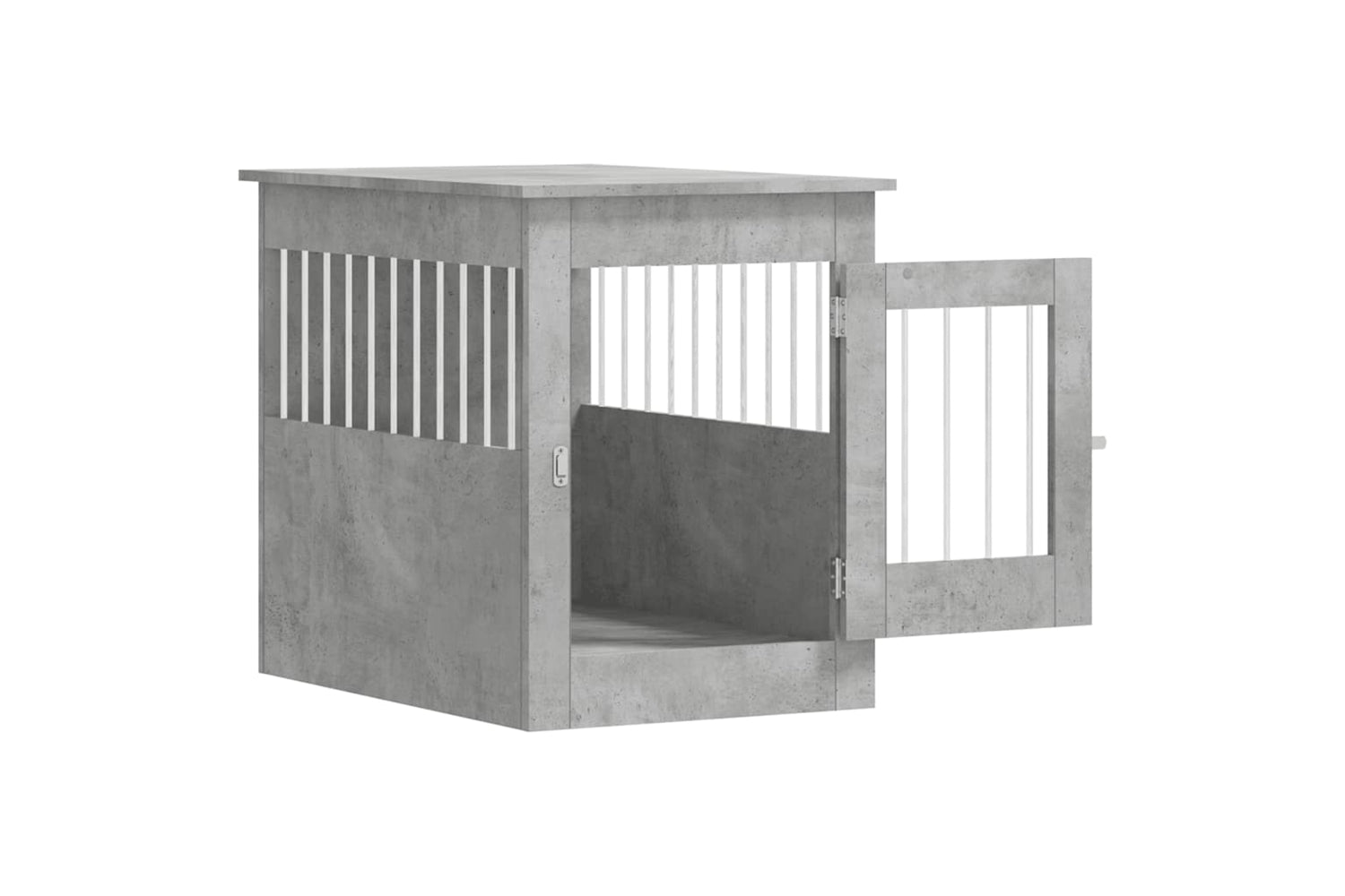 vidaXL 838326 Dog Crate Furniture Concrete Grey 55x80x68cm Engineered Wood-5