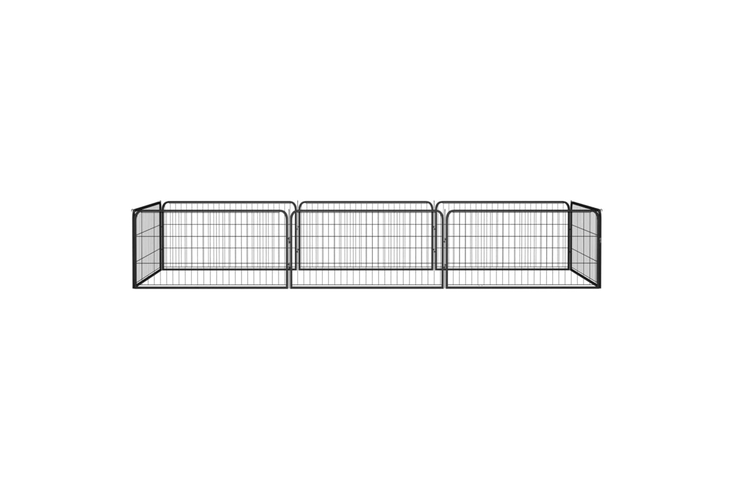 vidaXL 3115967 8-panel Dog Playpen Black 100x50cm Powder-coated Steel-2