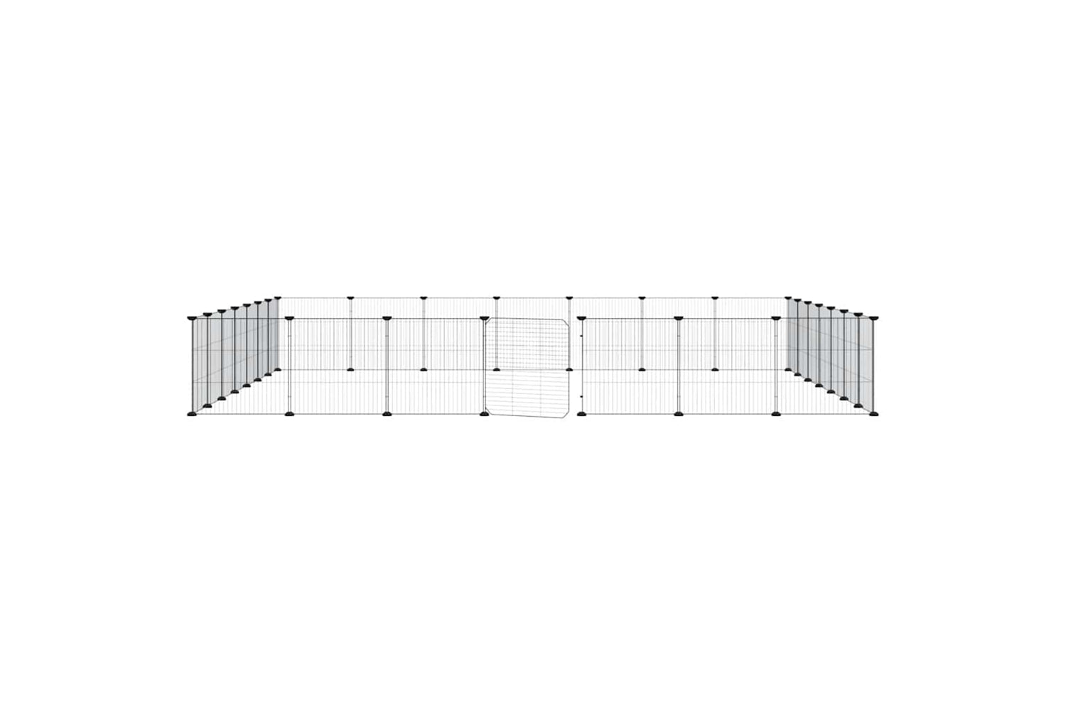 vidaXL 3114026 28-panel Pet Cage With Door Black 35x35cm Steel-3