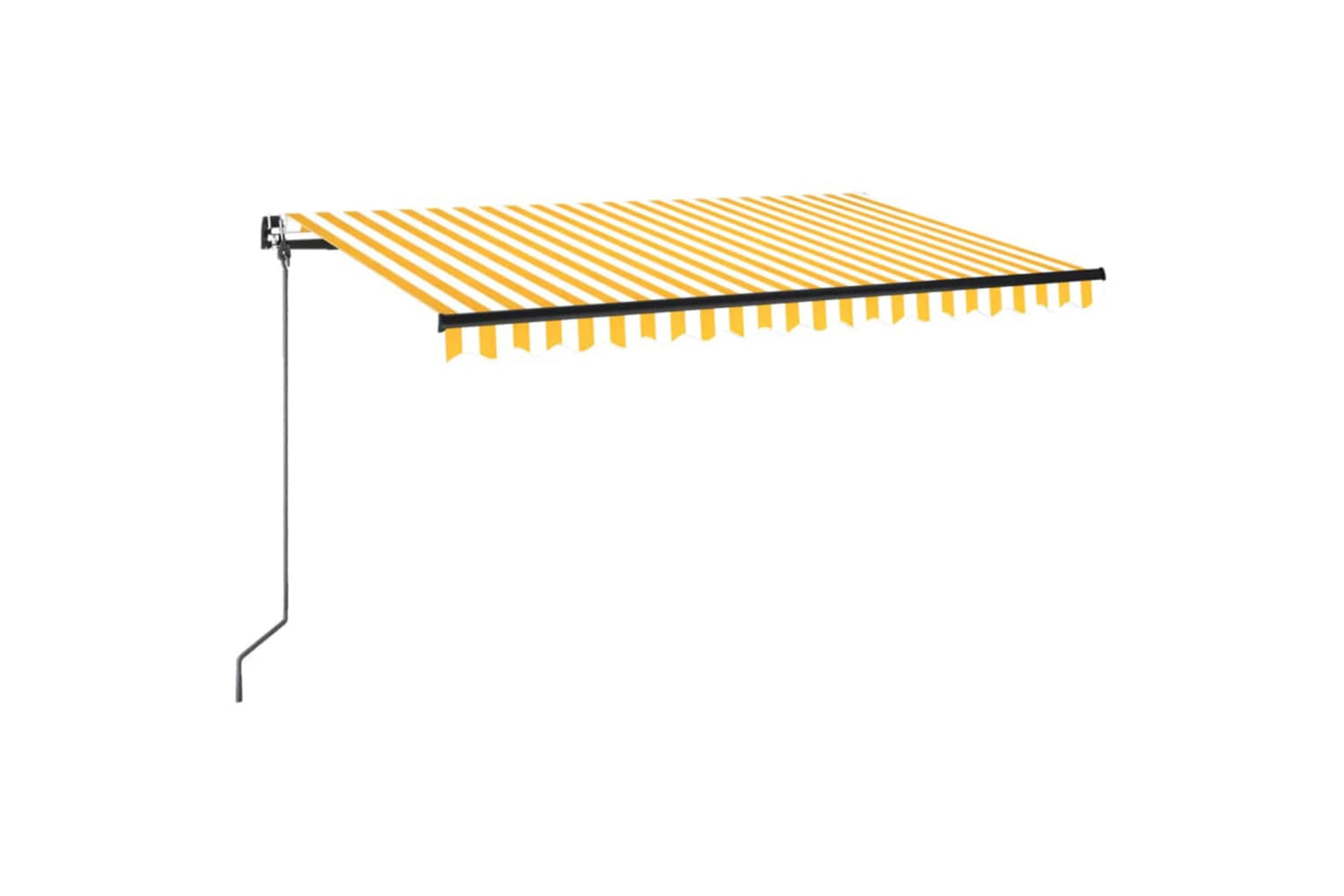 vidaXL 3069178 Manual Retractable Awning 400x350cm Yellow And White