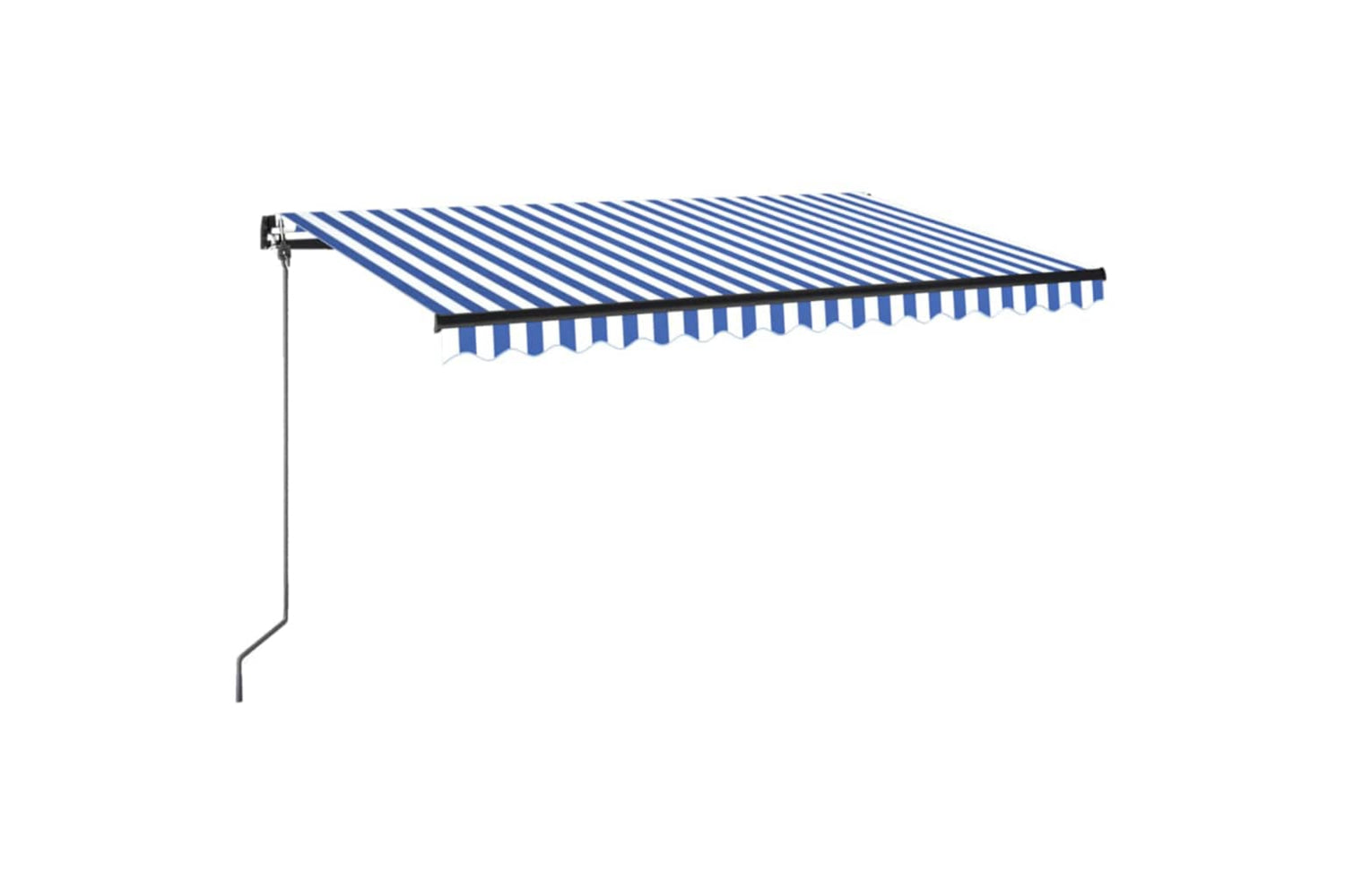 vidaXL 3069196 Manual Retractable Awning 450x350cm Blue And White