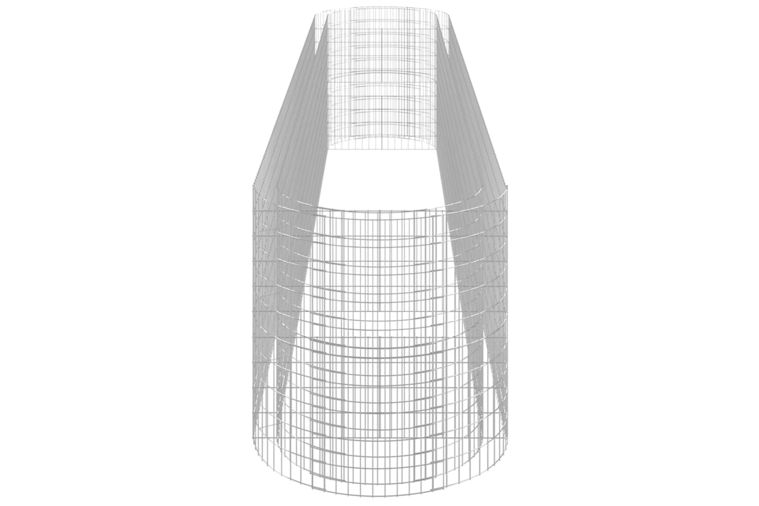 vidaXL 152049 Gabion Raised Bed Galvanised Iron 600x100x100cm-4