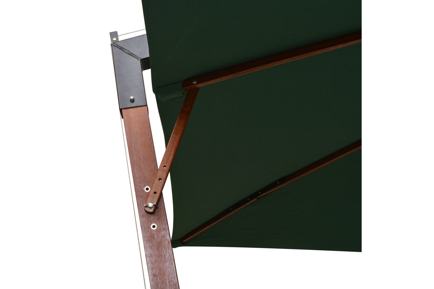 vidaXL 42967 Hanging Parasol 300x300cm Wooden Pole Green-5