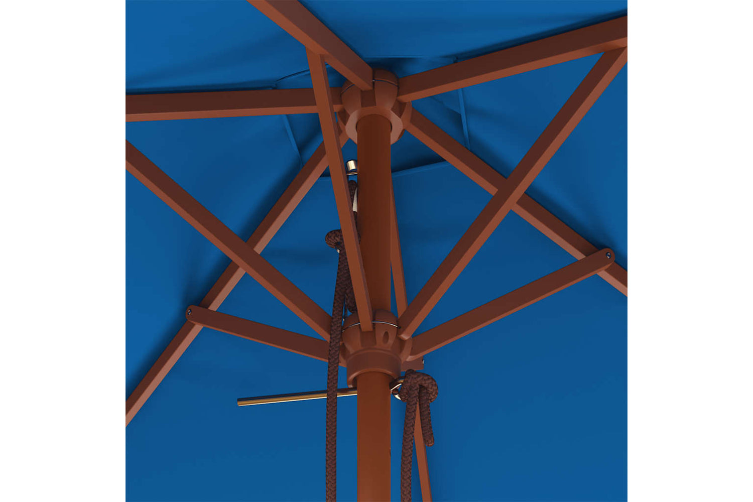 vidaXL 313885 Outdoor Parasol With Wooden Pole Blue 150x200cm-7