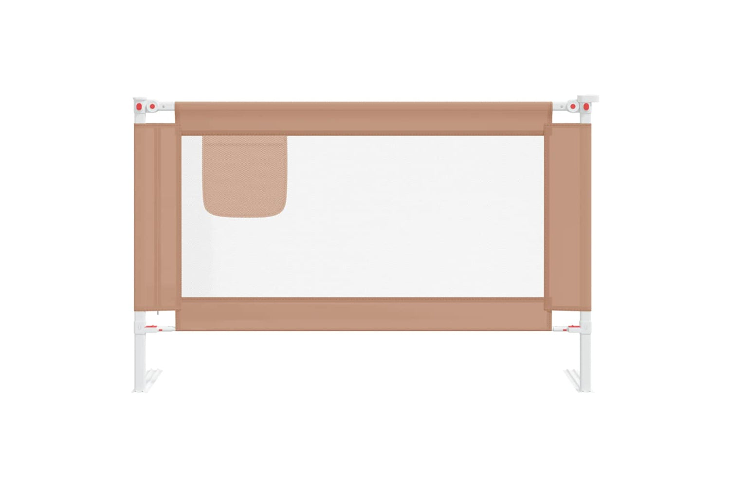 Vidaxl Toddler Safety Bed Rail Taupe 120x25 Cm Fabric-2