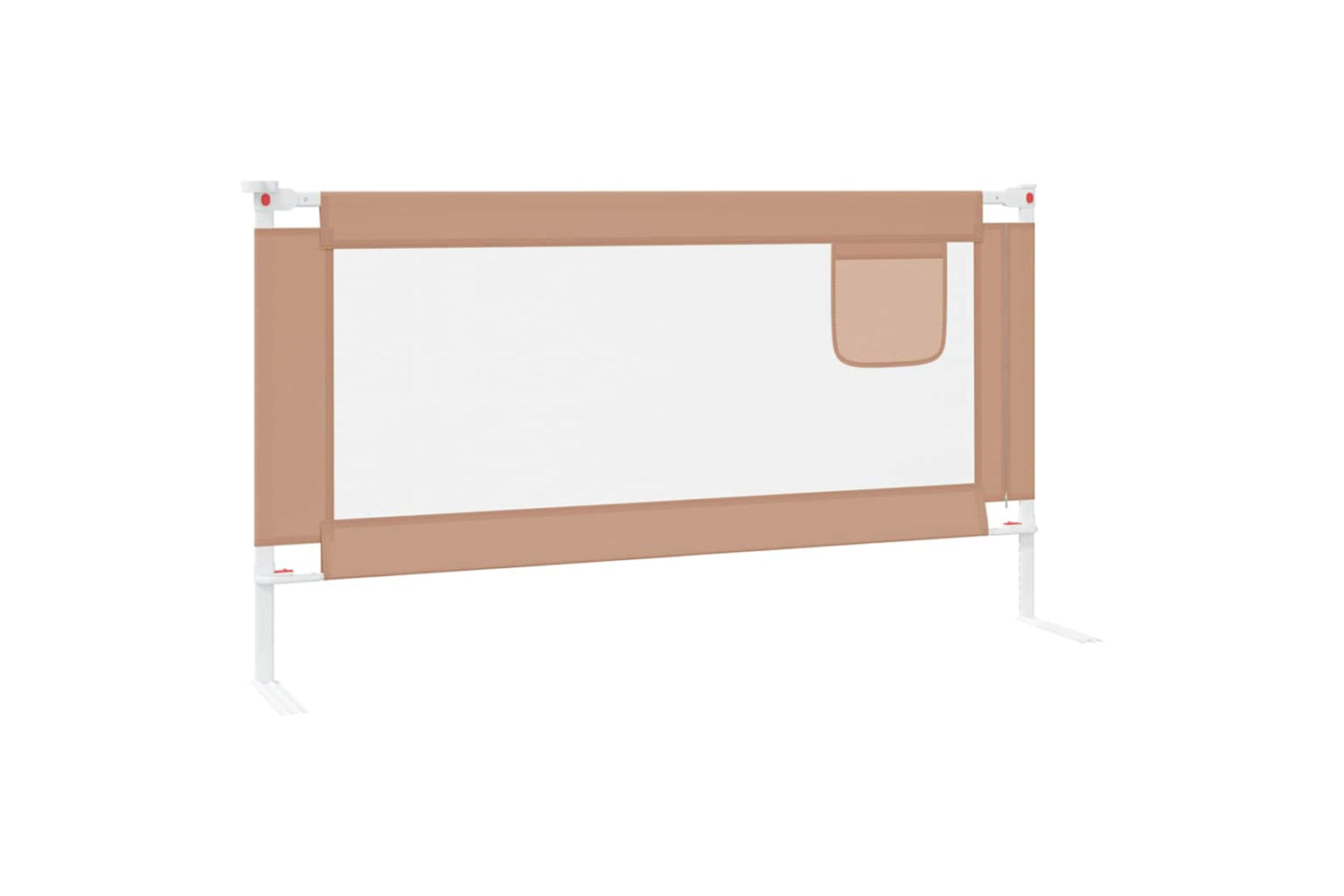 Vidaxl Toddler Safety Bed Rail Taupe 160x25 Cm Fabric-4