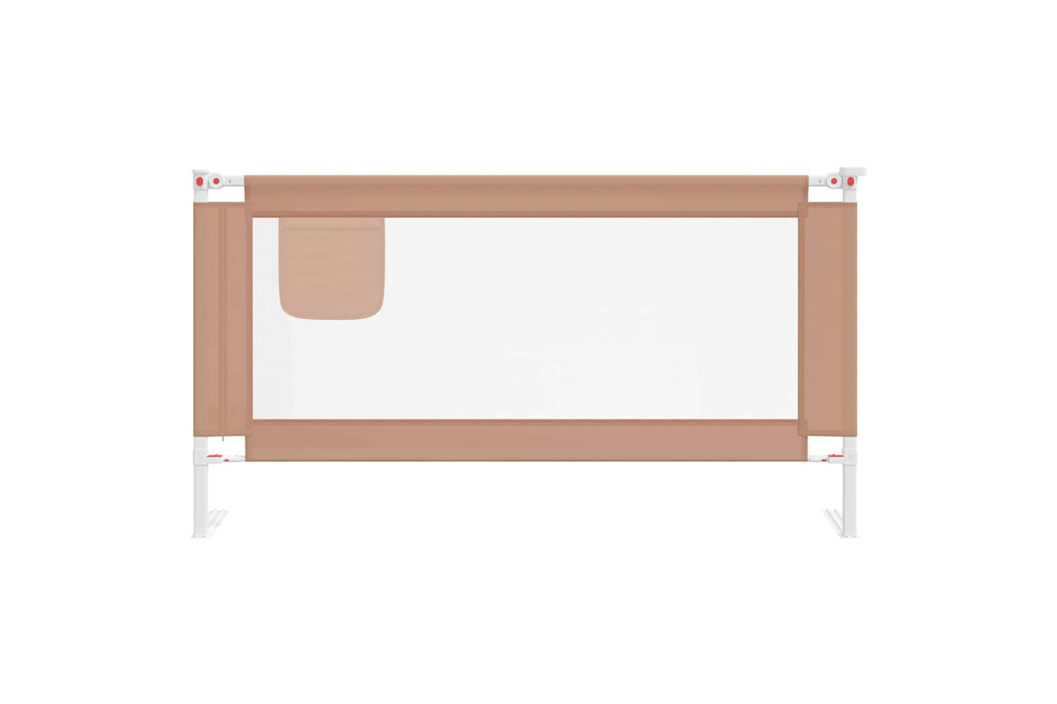 Vidaxl Toddler Safety Bed Rail Taupe 160x25 Cm Fabric-2