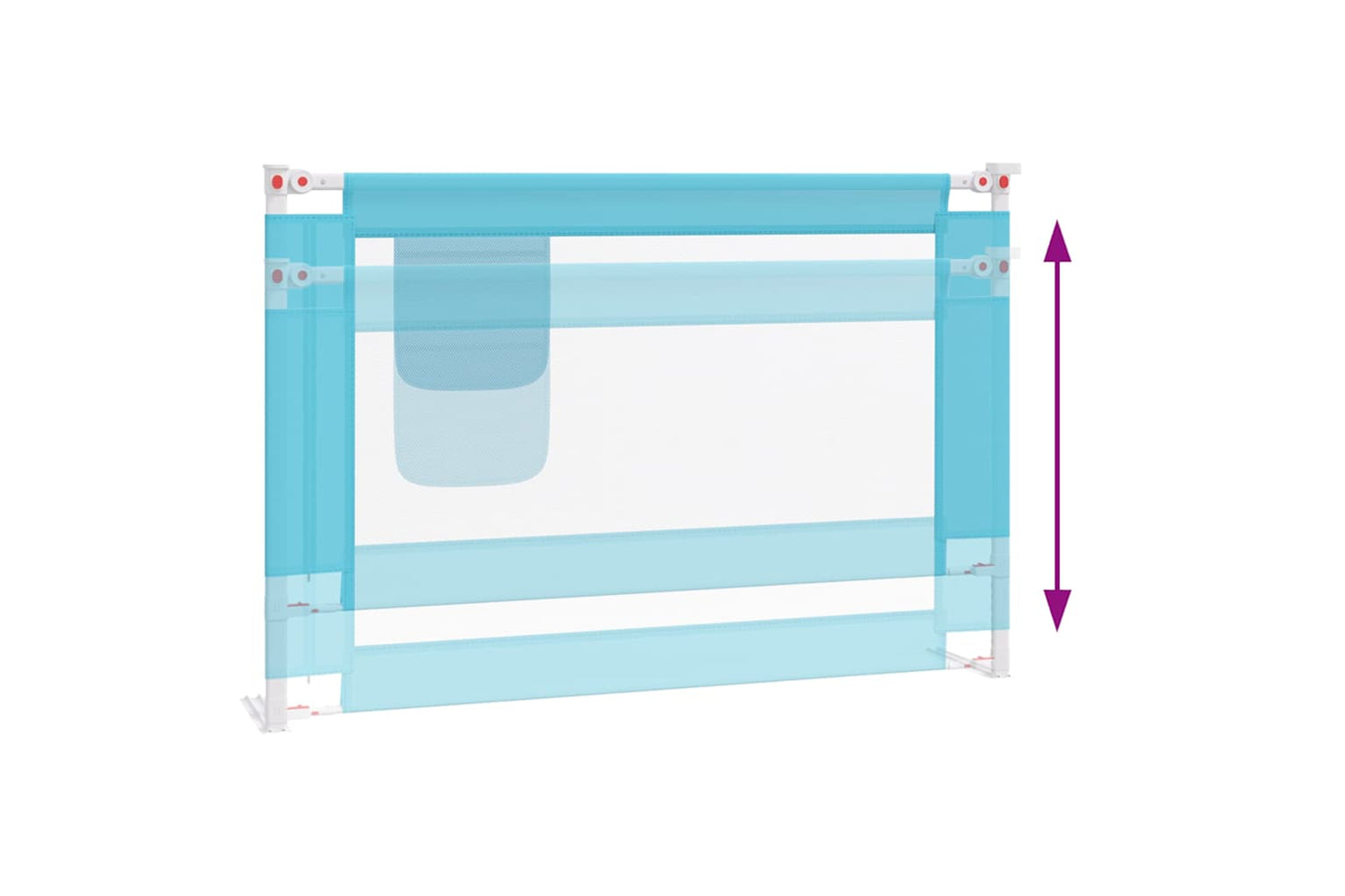 Vidaxl Toddler Safety Bed Rail Blue 100x25 Cm Fabric-5