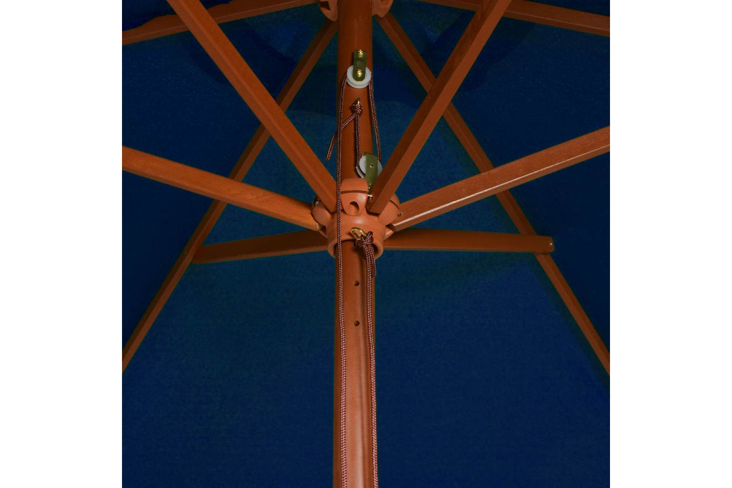 vidaXL 313761 Outdoor Parasol With Wooden Pole Blue 200x300cm-5