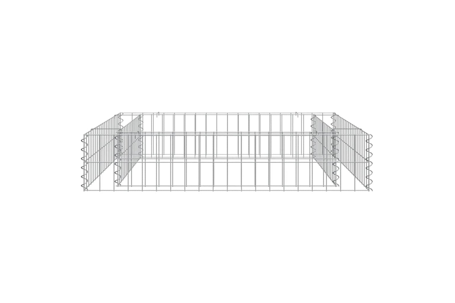 vidaXL 151311 Gabion Raised Bed Galvanised Steel 100x100x20cm-5