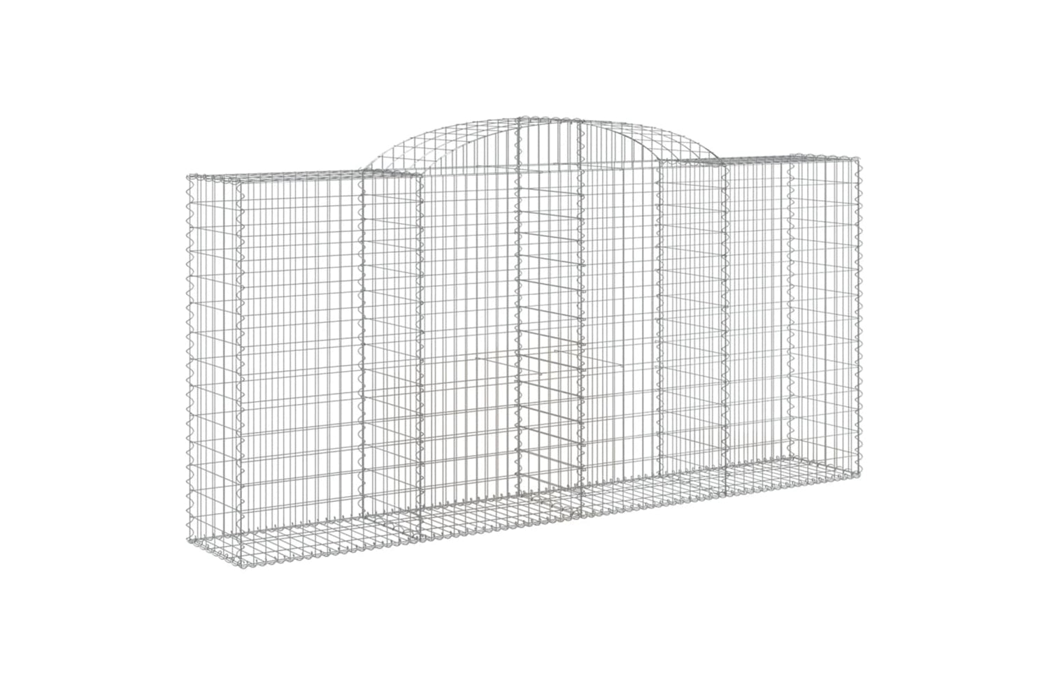 vidaXL 3146741 Arched Gabion Baskets 6 Pcs 300x50x140/160cm Galvanised Iron-2