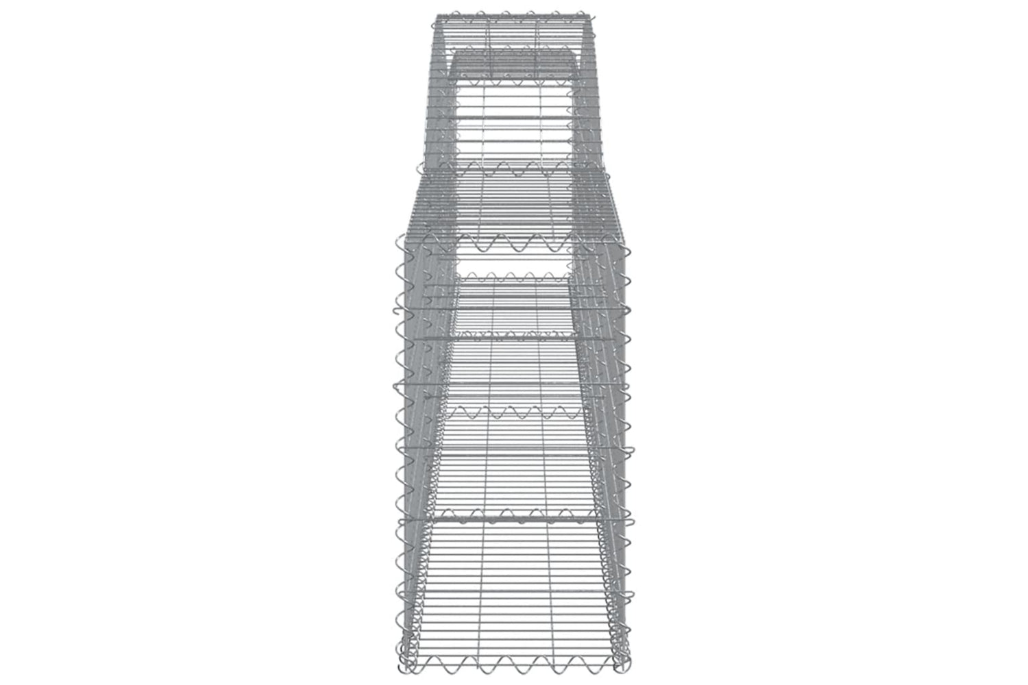 vidaXL 3146846 Arched Gabion Baskets 8 Pcs 400x30x60/80cm Galvanised Iron-4