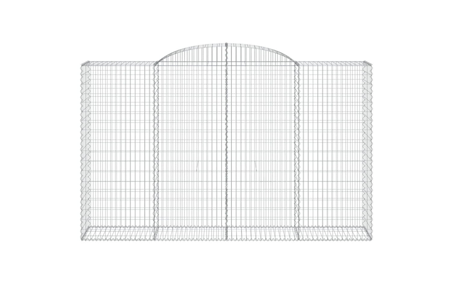 vidaXL 3146776 Arched Gabion Baskets 5 Pcs 300x50x180/200cm Galvanised Iron-3