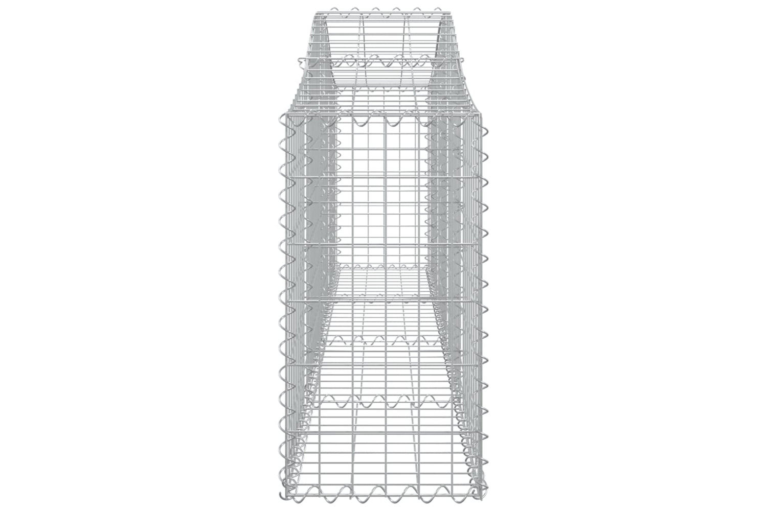 vidaXL 3145390 Arched Gabion Baskets 4 Pcs 200x30x60/80cm Galvanised Iron-4