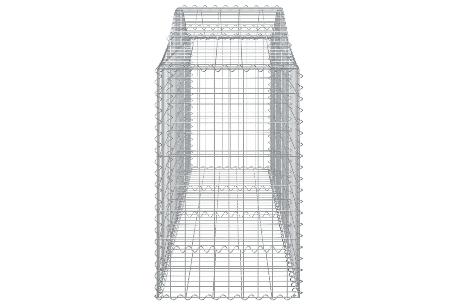 vidaXL 3145625 Arched Gabion Baskets 8 Pcs 200x50x80/100cm Galvanised Iron-4