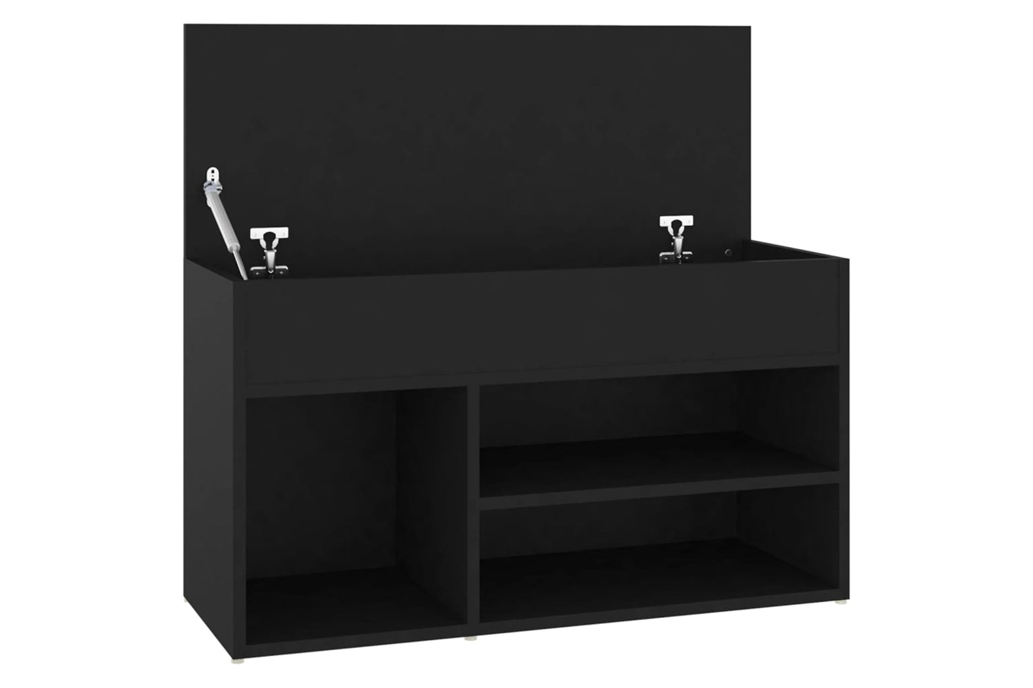 vidaXL 808748 Shoe Bench Black 80x30x45cm Engineered Wood-4