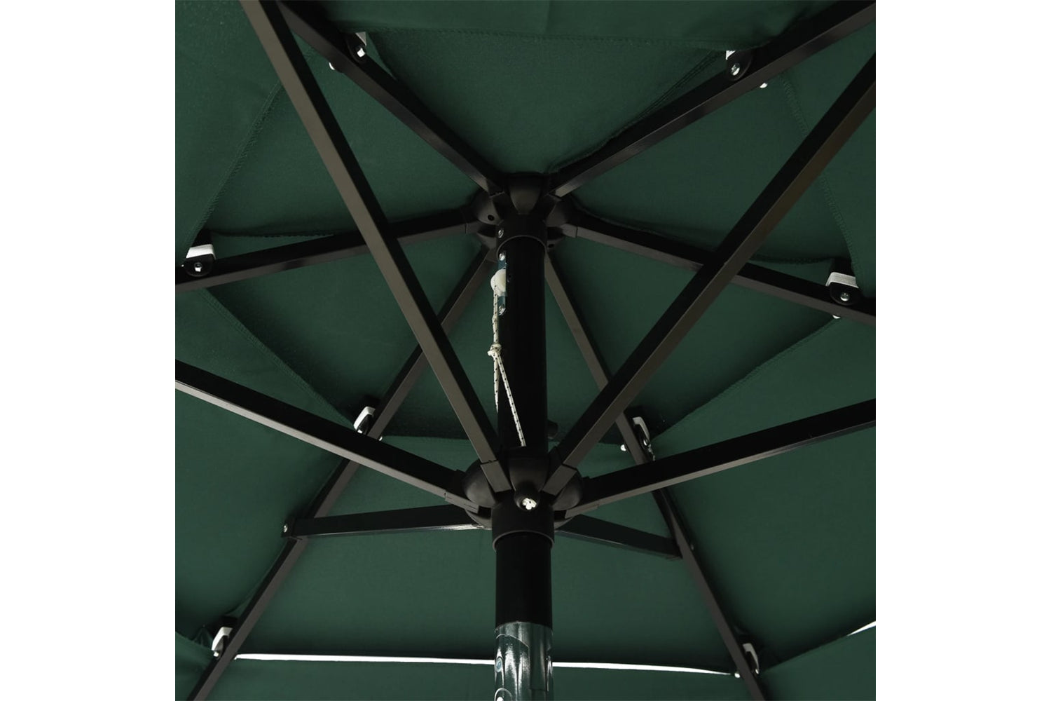 Vidaxl 313853 3-tier Parasol With Aluminium Pole Green 2 M-5