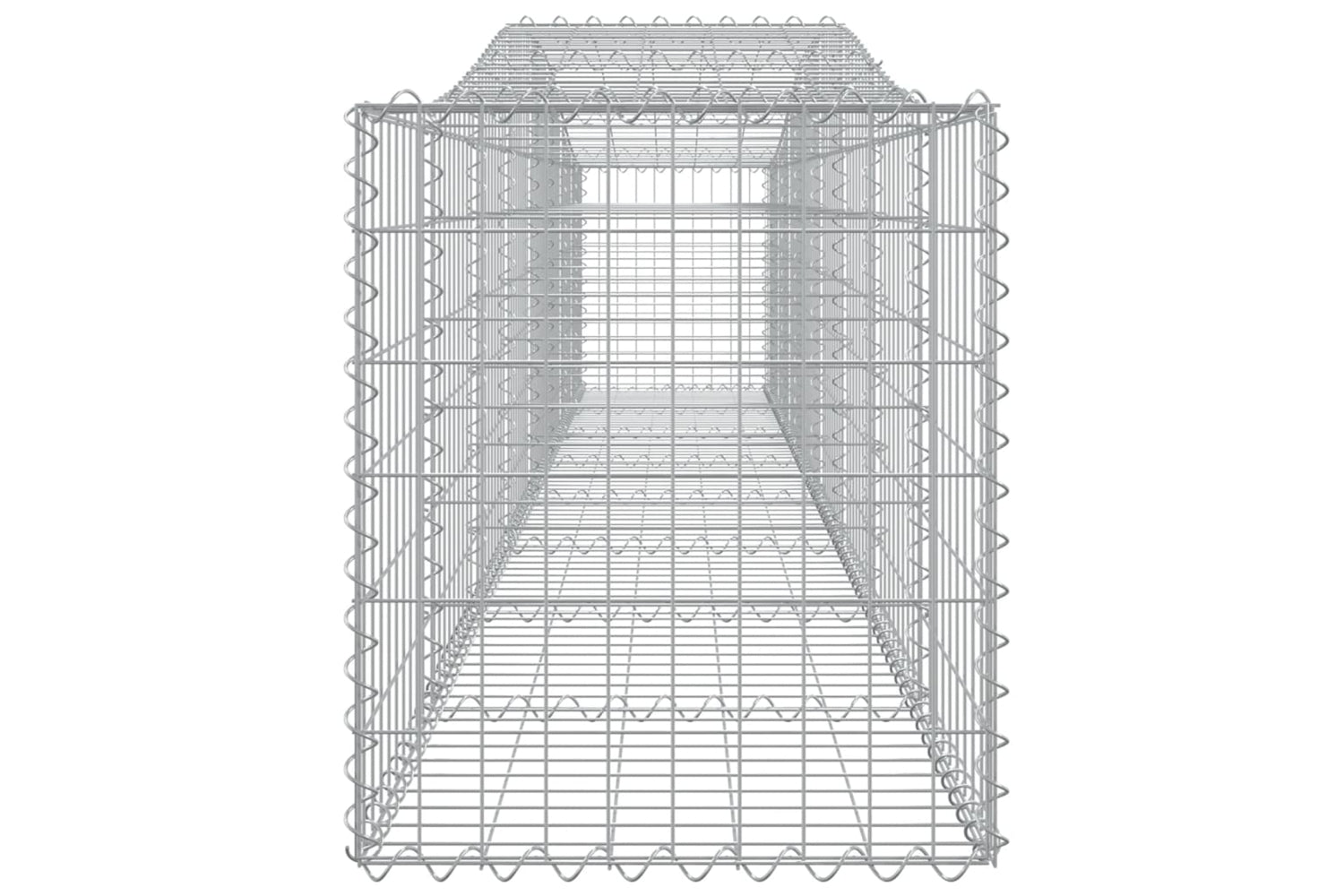 vidaXL 3145938 Arched Gabion Baskets 10 Pcs 400x50x60/80cm Galvanised Iron-4