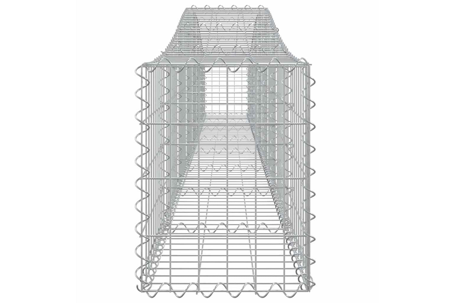 vidaXL 3145788 Arched Gabion Baskets 3 Pcs 400x30x40/60cm Galvanised Iron-4