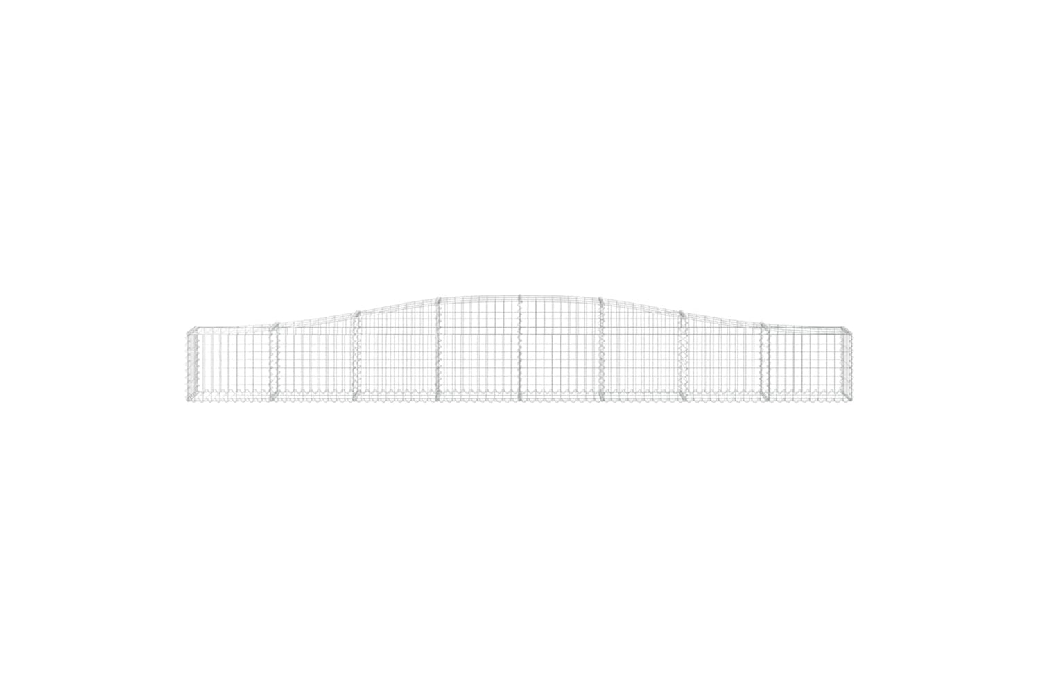 vidaXL 3145788 Arched Gabion Baskets 3 Pcs 400x30x40/60cm Galvanised Iron-3