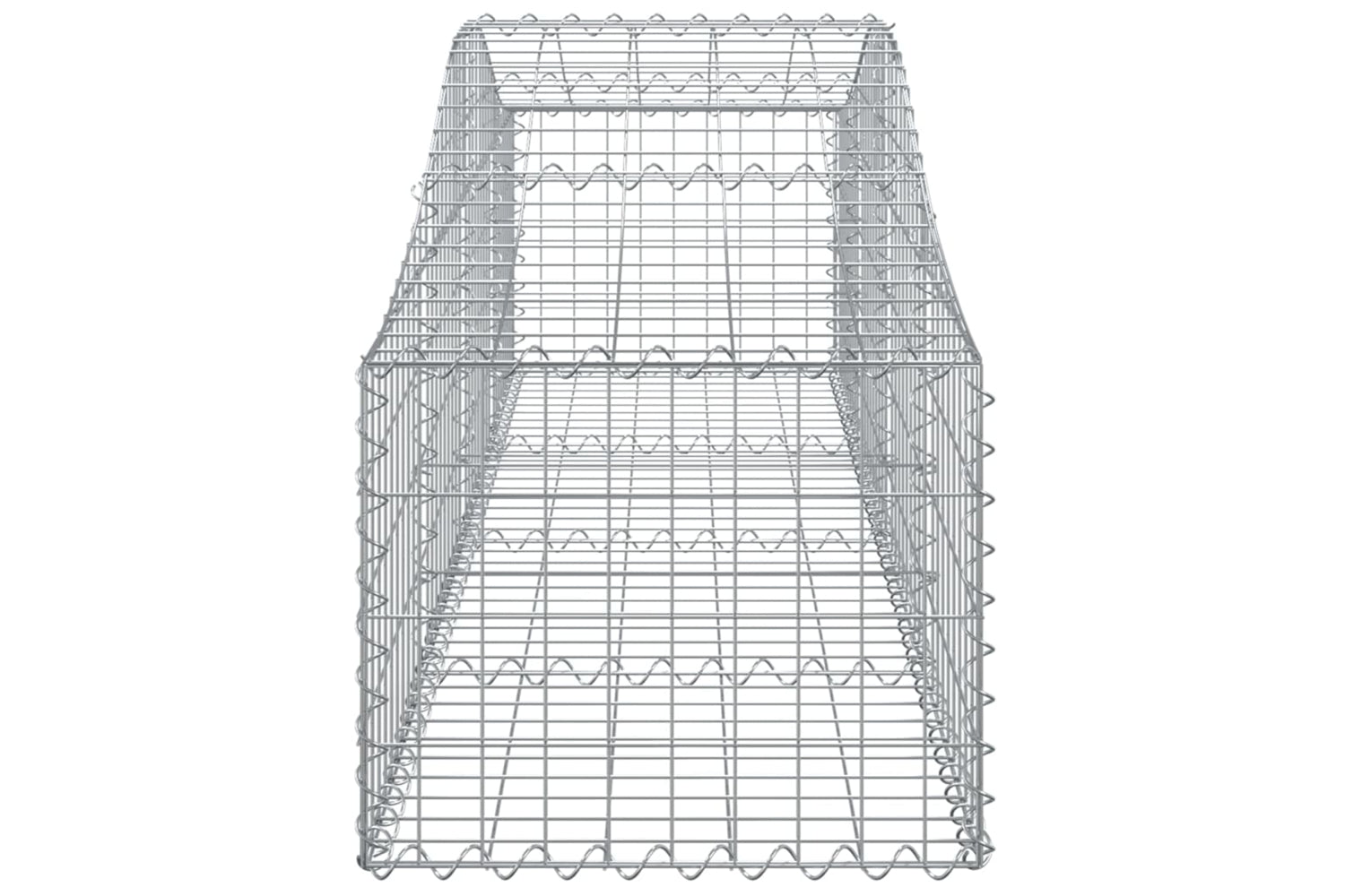 vidaXL 3145584 Arched Gabion Baskets 9 Pcs 200x50x40/60cm Galvanised Iron-4