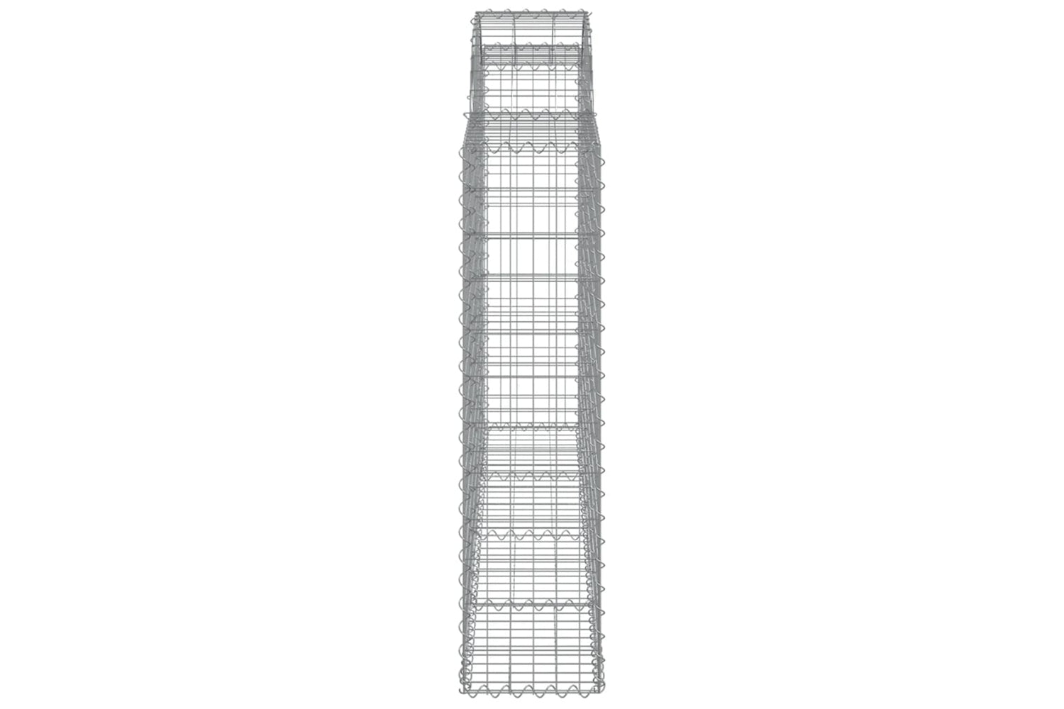 vidaXL 3146133 Arched Gabion Baskets 4 Pcs 200x30x120/140cm Galvanised Iron-4