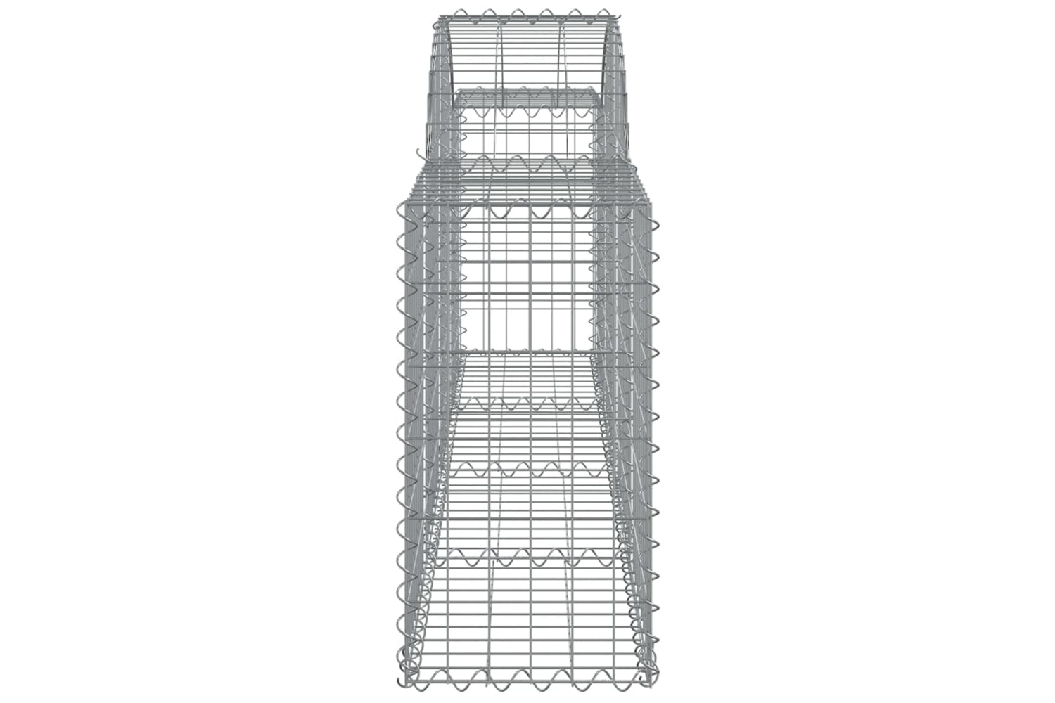 vidaXL 3146070 Arched Gabion Baskets 4 Pcs 200x30x60/80cm Galvanised Iron-4