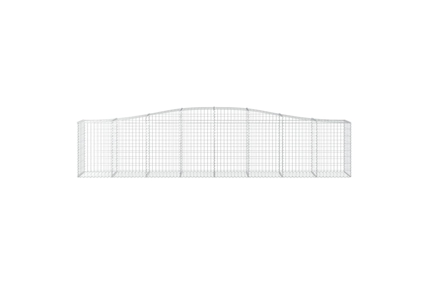 vidaXL 3145951 Arched Gabion Baskets 10 Pcs 400x50x80/100cm Galvanised Iron-3