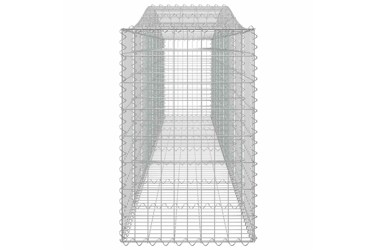 vidaXL 3145948 Arched Gabion Baskets 7 Pcs 400x50x80/100cm Galvanised Iron-4