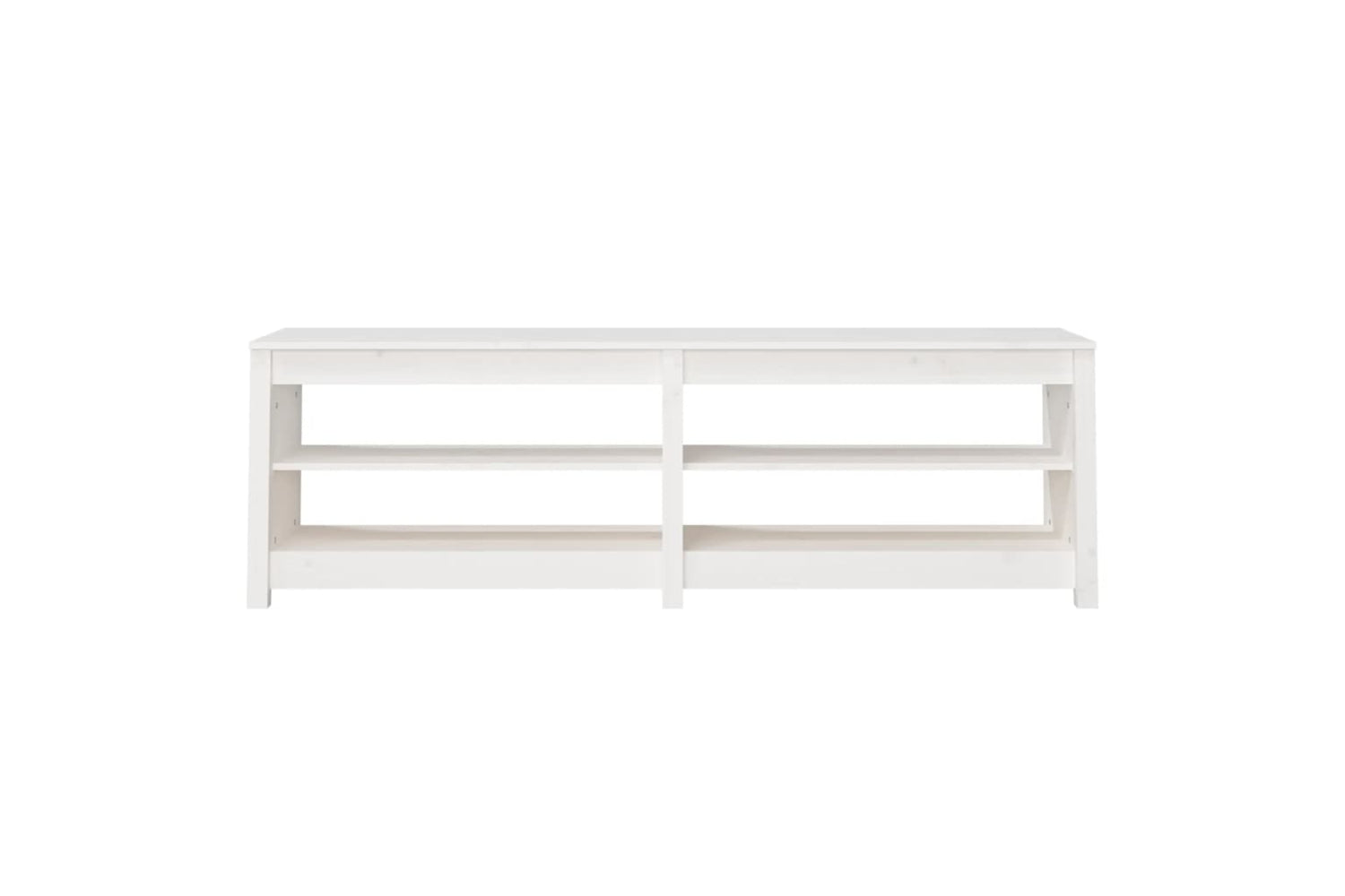 vidaXL 821725 Shoe Bench White 160x36.5x50cm Solid Wood Pine-4