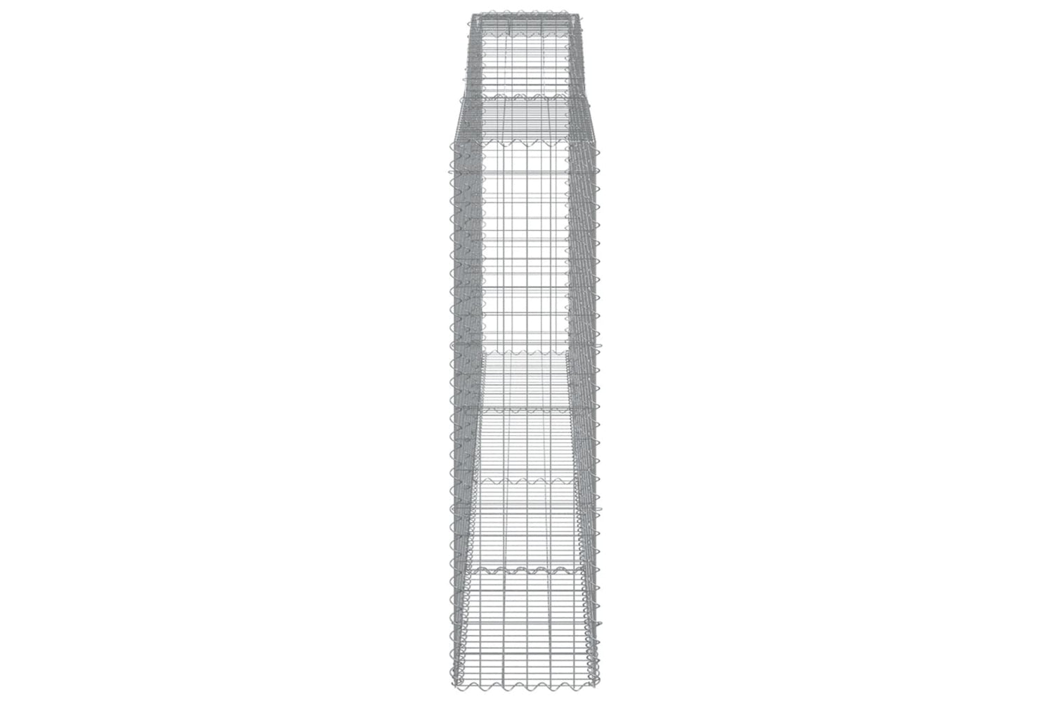vidaXL 3147049 Arched Gabion Baskets 3 Pcs 400x50x180/200cm Galvanised Iron-4