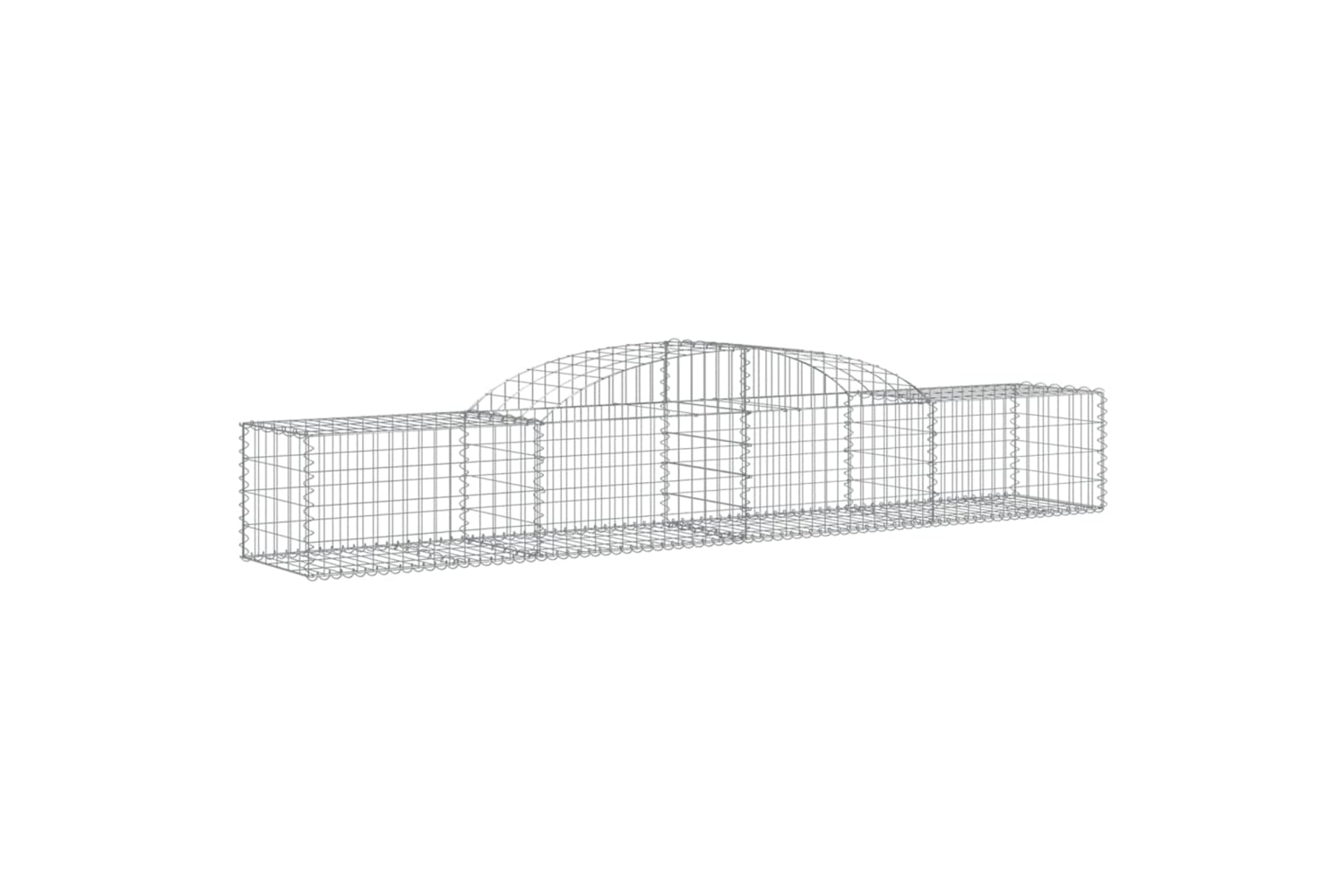 vidaXL 3146653 Arched Gabion Baskets 8 Pcs 300x50x40/60cm Galvanised Iron-2
