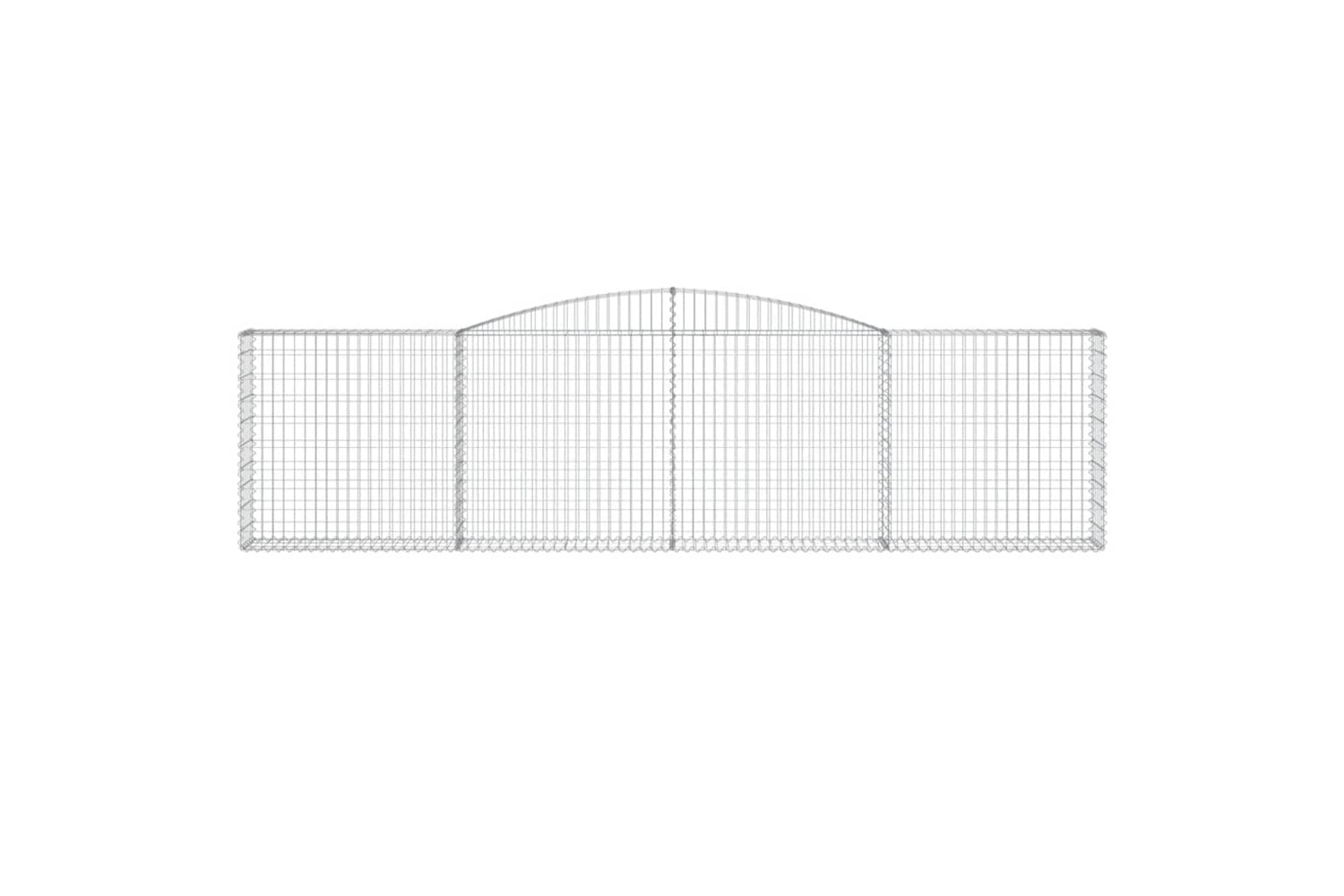 vidaXL 3146870 Arched Gabion Baskets 6 Pcs 400x30x100/120cm Galvanised Iron-3
