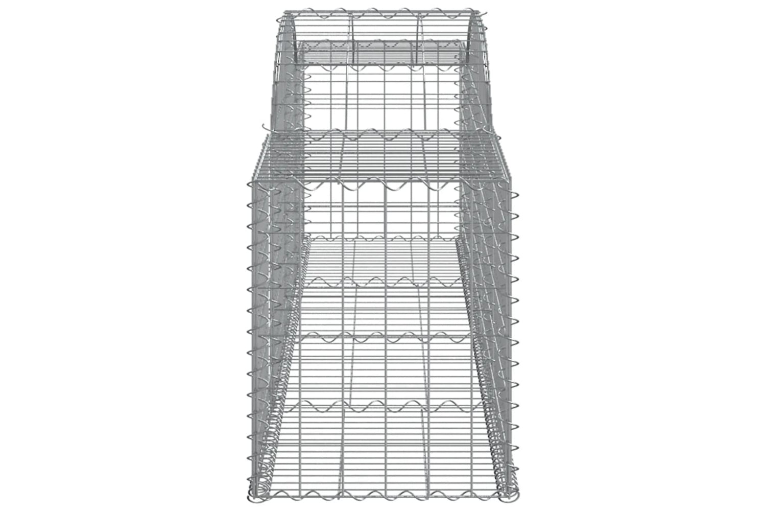 vidaXL 153513 Arched Gabion Basket 300x50x60/80cm Galvanised Iron-3