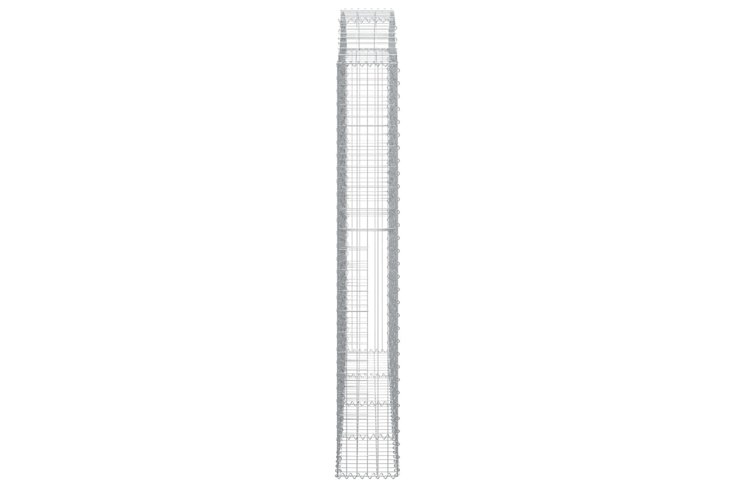 vidaXL 153470 Arched Gabion Basket 200x30x200/220cm Galvanised Iron-3